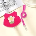 thumbnail image 4 of Visland Rabbit Flower Pattern Pet Harness with Adjustable Buckles Soft Breathable Vest Leash Traction Rope Guinea Pig Chest Strap for Small Pets, 4 of 8