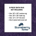 thumbnail image 2 of Stoneberry Home 5-Piece Soft Plush Bath Rug Set, Absorbent Bathroom Mat for Shower Tub Vanity, Non-Slip Water-Resistant Bathroom Decor, 2 of 6