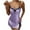 Purple, variant on WREESH Womens Lingerie Satin Dress Silk Pajamas Fashion Sling Soild Lingerie Lace Bow Satin Nightdress Purple