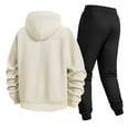 thumbnail image 4 of LEKWK Fleece Lined Tracksuit Men 2 Piece Outfit Winter Warm Athletic Sweatsuit Zip Up Hoodie and Joggers for Gym Running Activewear, 4 of 8