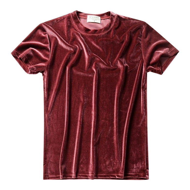 Anklage Busk Whirlpool Mens Shirts Velvet Velour Fashion Hop Slim Simple Short Sleeve Tops Men -  Walmart.com