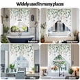 thumbnail image 6 of Green Eucalyptus Swag Valances for Windows 2 Pack Leaf Branch Red Fruit Watercolor Botanical Swag Kitchen Curtains 36 Inches Long Rod Pocket Short Window Treatment for Kitchen Bathroom 36"x36", 6 of 8