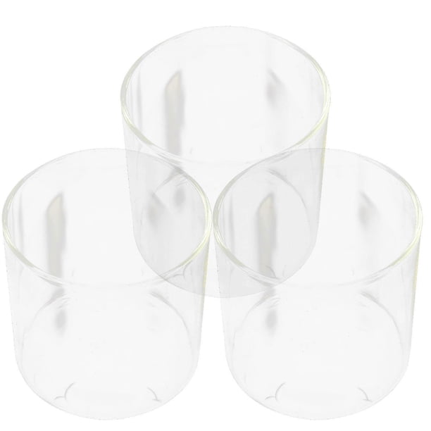 3pcs Hydroponic Glass Vase, Transparent Cylinder Container for Indoor Plants & Flowers, Clear Decorative Vase for Home & Office Use