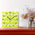 thumbnail image 2 of 7.78in Bright Chevron Pattern Square Wall and Table Clock Dual Use Vintage Design in Black or Gold, 2 of 10
