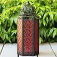thumbnail image 5 of Moroccan Candle Lantern Decorative Set of 3 for Floor, Ramadan Decorations, Indoor Home Decor, Outdoor Patio or Porch, Weddings, Red, 5 of 8