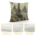 thumbnail image 4 of Creowell Throw Pillow Cover Brown Vintage Collage of Old Traveling Paris Travel Gallery Pillowcase Home Decorative Square Pillow Case Cushion Cover,Multi-Size, 4 of 5