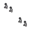 thumbnail image 4 of Guardurnaity 2 uds, pendientes para hombres y mujeres, pendiente con forma geométrica, decoración de orejas, joyería de aleación para citas, Negro 2piezas, 4 of 6