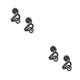 thumbnail image 2 of Guardurnaity 1 par de pendientes para hombre y mujer, adorno de pendiente con forma geométrica, decoración sencilla, joyería de aleación, Negro 2piezas, 2 of 6
