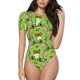 thumbnail image 1 of Balery Cute Green Frog Body de cuello redondo de manga corta para mujer Tops de manga corta Tops básicos-Large, 1 of 7