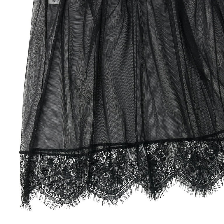 Binpure Women Plus Size Lingerie Set Transparent Bras Panties See Through  Skirt 