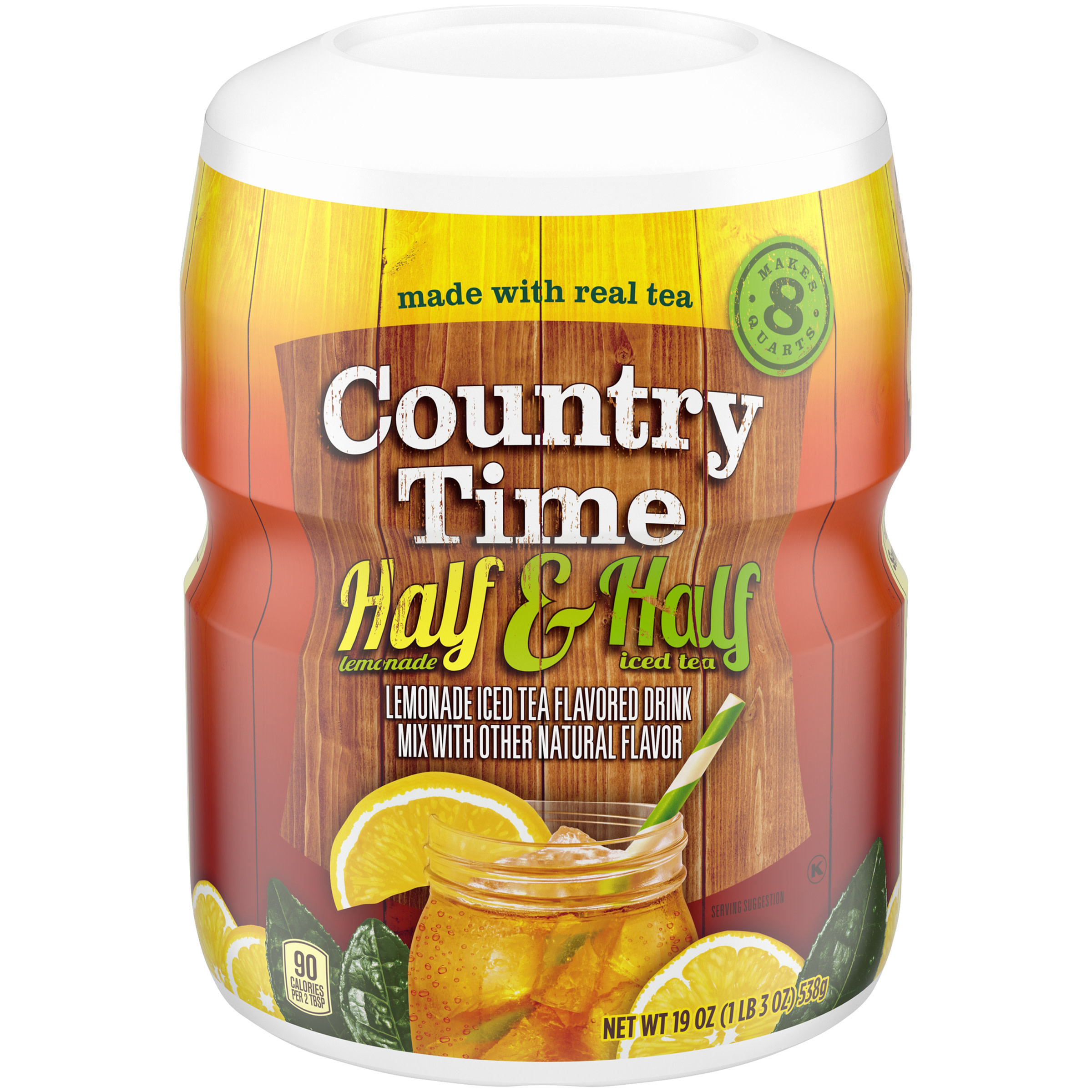 Country Time Half & Half Lemonade Iced Tea Naturally Flavored Powdered