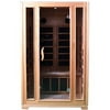 ALEKO STI2INFPORI 2-Person Canadian Hemlock Wood Indoor Dry Infrared Sauna with 7 Carbon Fiber Heaters