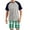 #235-Green, variant on Handshe Men's Checkered Print Raglan Two-Piece Set, Color Blocking Shorts & Short Sleeve Tee Homewear, Lounge & Leisure Comfort Outfit for Men,Plus Size