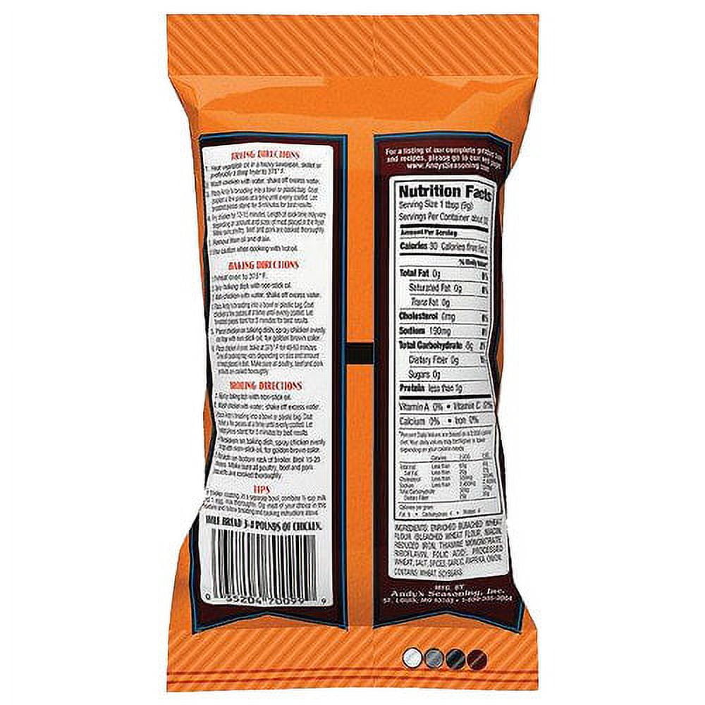(2 pack) Andy's Mild Chicken Breading Mix with a Crispy Texture, 10 Ounce Pouch