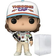 POP [Stranger Things - Dustin Henderson Season 4 Funko Vinyl Figure (Bundled with Compatible Box Protector Case), Multicolor, 3.75 inches