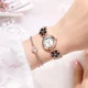 thumbnail image 4 of Reloj de cuarzo con banda de acero plateada pequeño y bonito para mujer, versátil, a la moda, reloj de pulsera plateado de alta calidad, reloj femenino Vintage, 4 of 5