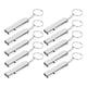 thumbnail image 1 of 10 Piezas De Silbato De Supervivencia De Emergencia, aleación De Aluminio Doble Tubo De Tubo De Alta Frecuencia Con Llavero, 1 of 7