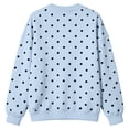 thumbnail image 6 of Bexdxz Women's Oversized Polka Dot Crewneck Sweatshirt, Soft Long Sleeve Pullover Top, Casual Y2K Fall Daily Wear Outfit Light Blue XL, 6 of 6