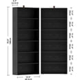 thumbnail image 3 of IRONCK Bookshelves and Bookcases Set of 2 Floor Standing 6 Tiers Display Storage Shelves 70 in Tall Bookcase Home Decor Furniture for Home Office, Living Room, Bed Room, 3 of 14