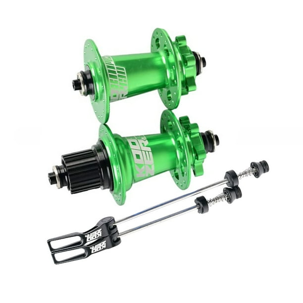 Advancent 1 Juego de cubo de bicicleta de montaña portátil 12 velocidades reemplazo 32 agujeros profesional elegante montar bicicletas cubos Ciclismo Verde