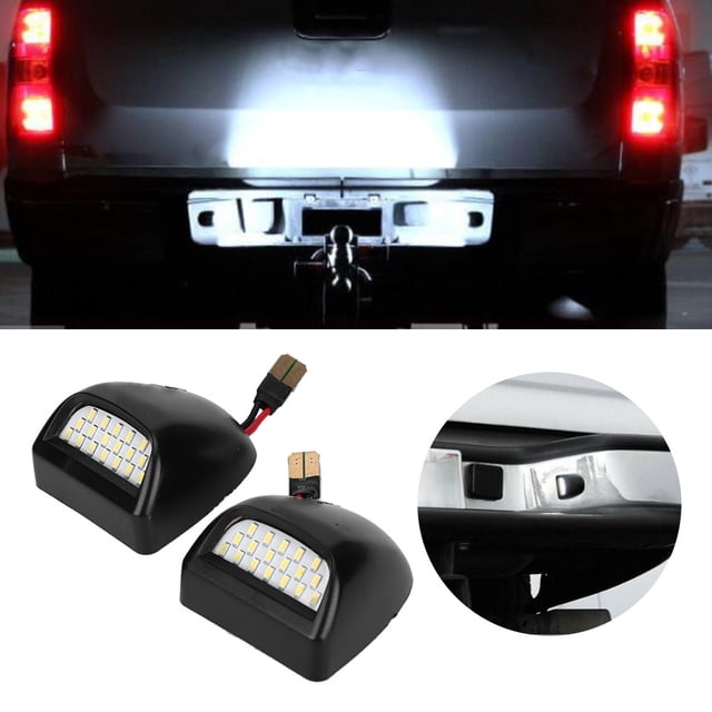 Lámpara de matrícula de coche, 2 piezas Lámpara de matrícula Accesorio de luz de matrícula para Ford Lo mejor en su clase