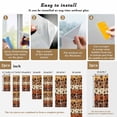thumbnail image 6 of Non-Adhesive Static Cling Window Tint, Burnt Orange Dog Paws Window Privacy Film Frosted, Farmhouse Vintage Modern Brown Wood Insulated Windows Frosted Films for Living room, 35.4 x 78.7 Inches, 6 of 9