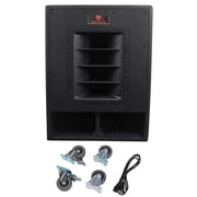Rockville RBG15FA 15in 2400W Active Folded-Horn Powered PA/DJ Subwoofer, Black