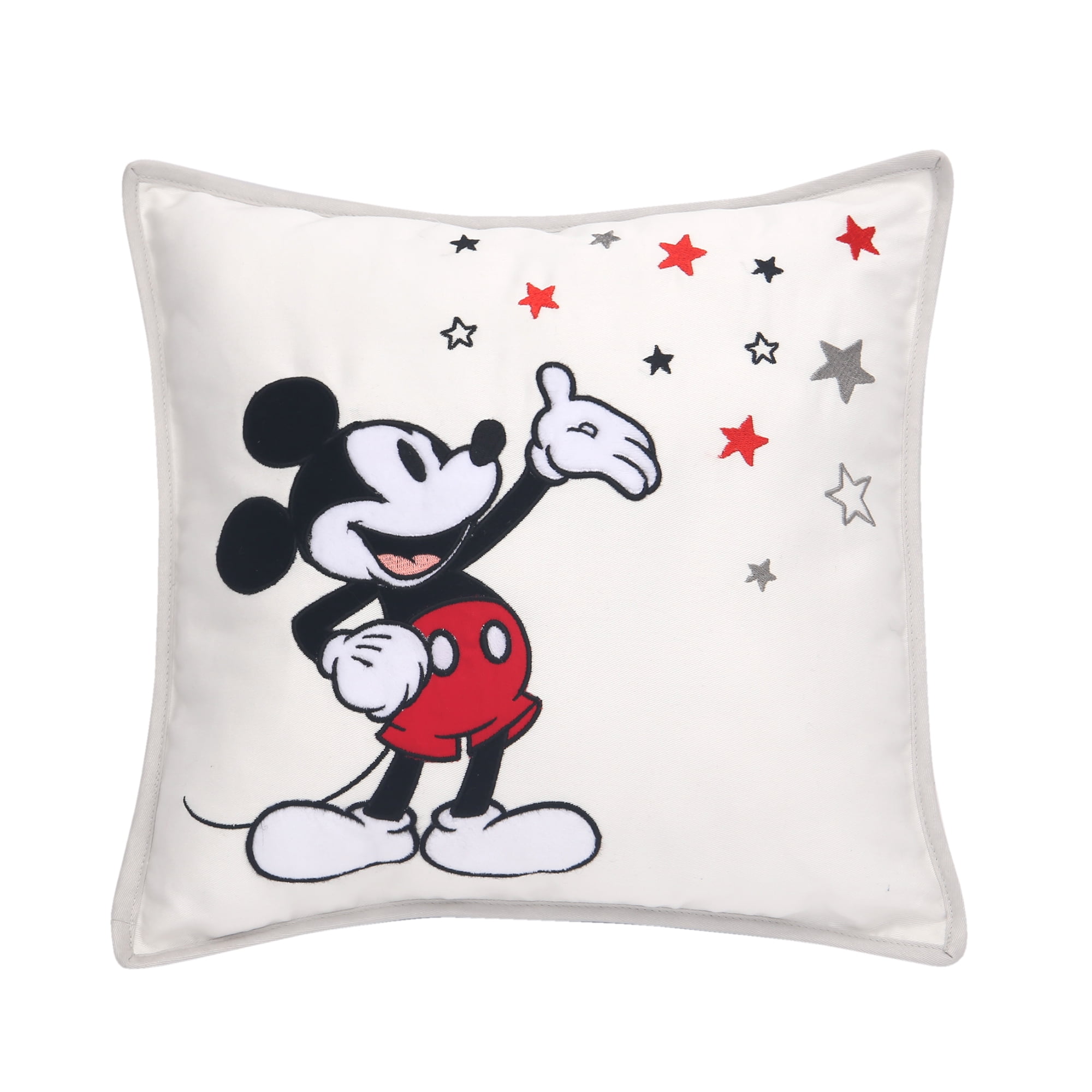 Lambs & Ivy Disney Baby Magical Mickey Mouse Decorative Throw Pillow White 