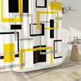 thumbnail image 1 of Yellow Shower Curtains for Bathroom Modern Abstract Shower Curtain Yellow Geometric Bathroom Decoration Polyester Fabric-72''''x72'''', 1 of 6