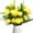 Yellow, variant on Artificial Flowers, Viworld Plastic Plants Dandelion Shrubs Grass Fake Bushes Home Garden Office Room House Outdoor Indoor UV Resistant Wedding DIY Decor Planter Filler Decoration - Yellow 4 Pack