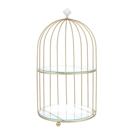 

Decorative Cupcake Holder Birdcage Shape Cake Stand Dessert Display Tray