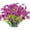 Purple, variant on ZOELNIC 12 Bundles Artificial Flowers Outdoor UV Resistant Fake Flowers No Fade Faux Plants Garden Porch Window Box Decorating (Deep Red)