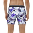 thumbnail image 4 of Salouo Butterflies Pattern Men's Boxer Briefs, Soft & Breathable Underwear Elastic Waistband Briefs for Men,1-Pack, 4 of 7