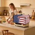 thumbnail image 3 of Renewold Toaster Oven Protective Cover Dustproof Smart Oven Air Fryer Protector Case with Pockets Easy Clean Kitchen Appliance Accessories, 18.5 x 14.5 x 9 Inches, American Flag Print, 3 of 7