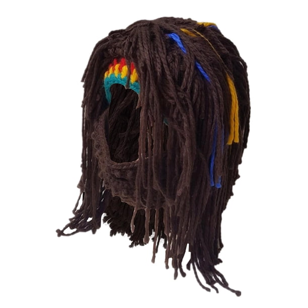 Gorro de punto Fernando con barba para invierno y actividades al aire libre estilo D