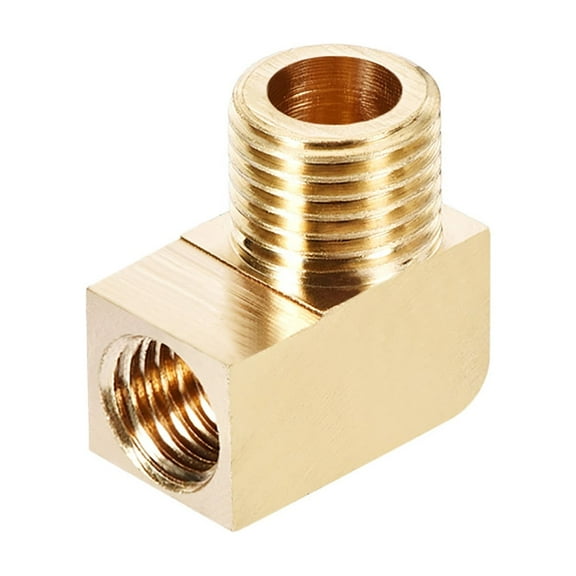 Brass Pipe Fitting,90 Degree Barstock Street Elbow  G1/4 Male x M10 Female