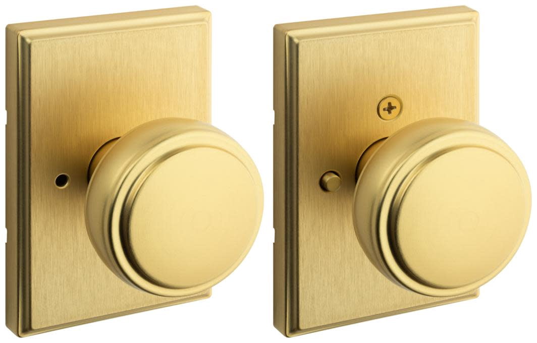 Kwikset 730SOKTRCT-4 Sora Privacy Door Knob Set - Brass