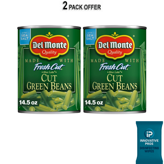 Del Monte Cut Green Beans, Canned Vegetables, 14.5 oz Can