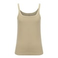 thumbnail image 6 of KIHOUT Women's Solid Color Ribbed Round Neck Tank Top Sleeveless Form-Fitting Casual Base Layer for Spring Summer Wear, 6 of 6