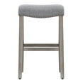 thumbnail image 2 of 29" Inch Upholstered Backless Saddle Seat Counter Stool, Antique Gray/Gray, 2 of 3