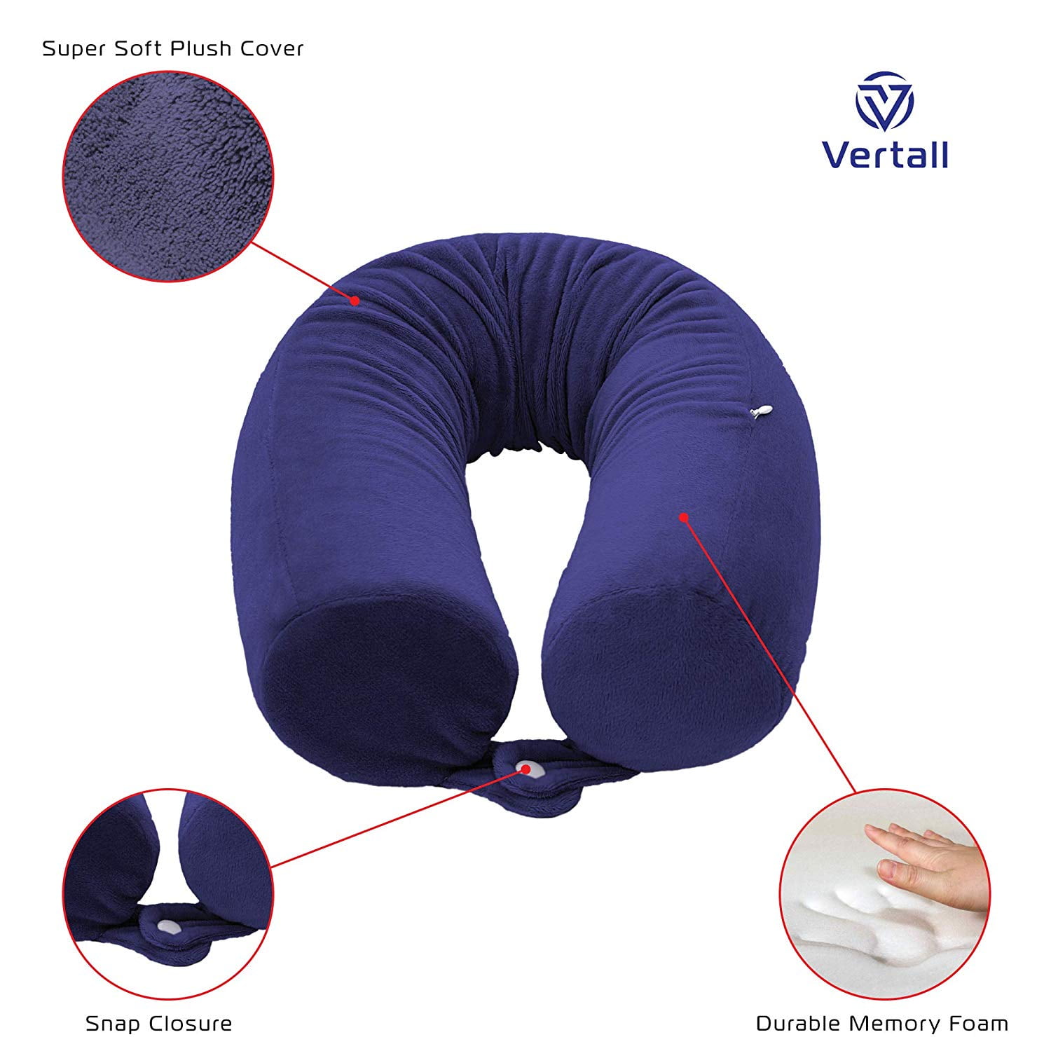 BB FUN HOUSE Neck Pillow for Travel Twist Memory Foam Convertible Lumbar  Support Pillow for Travel Reading Sleeping Pillows for Airplane, Cars