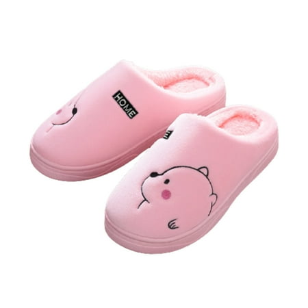 

Newest Fluffy Stuffed Slippers Cute For Bedroom Pink D 40-41