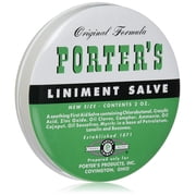 Porter’s Original Formula Liniment Salve First Aid Ointment, Soothing Skin Protectant, 2 oz Tin (Pack of 2)