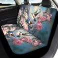 thumbnail image 4 of Xoenoiee Peony Flowers Hummingbird Print Car Seat Cover Full Set, Easy to Install, Universal Fits, Front Car Seat Cover Split Rear Bench and Backrest Cover for Auto Sedan SUV, 4 of 7