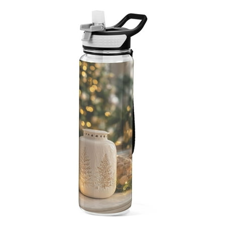 Sport Bottle Water Bottle Tritan Food Grade Clear Outdoor Water Bottle Bike Water Bottle Sturdy and Durable Beautiful Christmas Ornaments