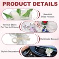 thumbnail image 3 of Uxcell White Small Bouquet Car Air Freshener Vent Clips, Mini Decorative Rose Bouquet with Fragrance Diffuser for Women, Automotive Air Freshener Decoration, Style 2, 3 of 7