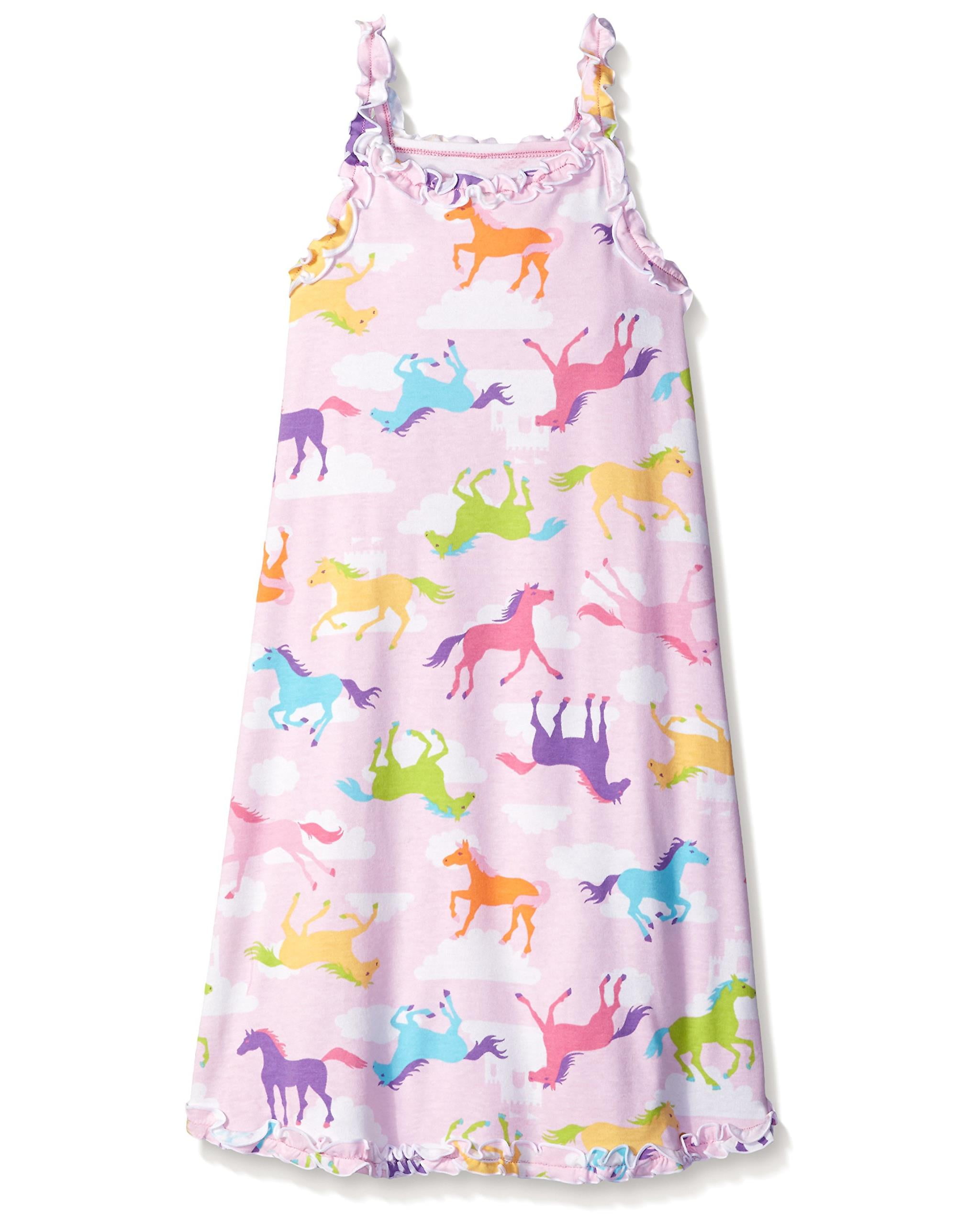 Sara's Prints Sara's Prints Girls' Nightgown Ruffle Tank Sleepwear Gown Graphic Night Shirt