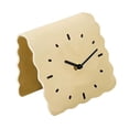 thumbnail image 3 of predolo Desk Analog Clock Decorative Non Ticking Tabletop Clock for Bedroom Home Kitchen Beige, 3 of 8