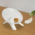 thumbnail image 5 of 18cm Round Quiet Roller Hamster Running Exercise Sports Wheel Platform Mouse Rat Gerbil Small Pet Toy Pets Supplies Training , White, 5 of 9