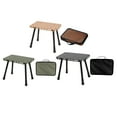 thumbnail image 3 of Aluminum Alloys Folding Small Chair Small Table for Camping Picnics Practical 2 in 1 Folding Table Stool Outdoor Camping, 3 of 8